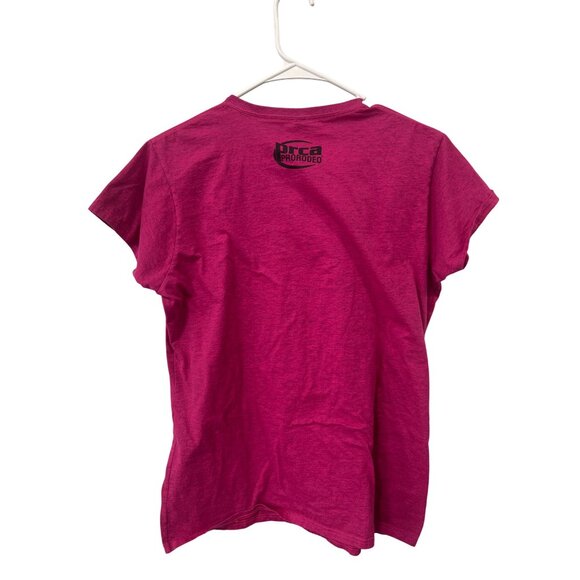 Prorodeo Gear Keep Calm And Hang On Graphic T Shirt Women 2XL Short Sleeve Pink - Picture 2 of 6